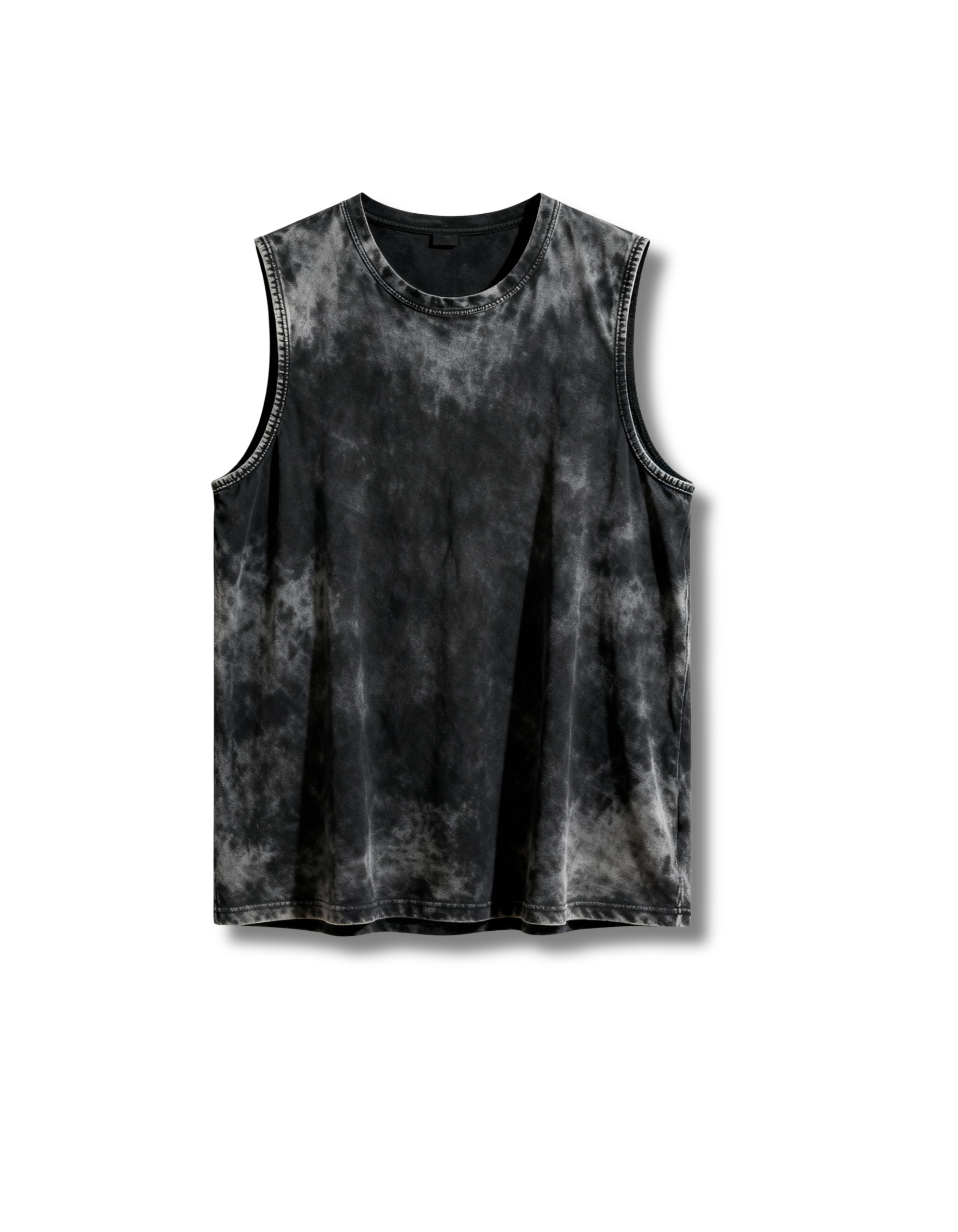 Alpha Cut Vest (Oversized Acid Wash Vest — 220 GSM)